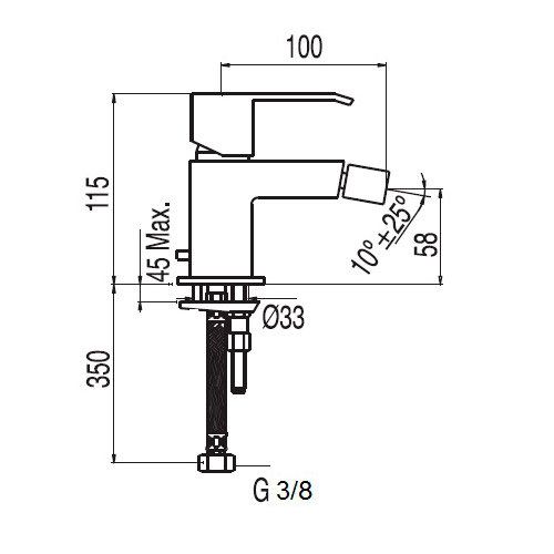 Змішувач для біде Tres Cuadro 606120