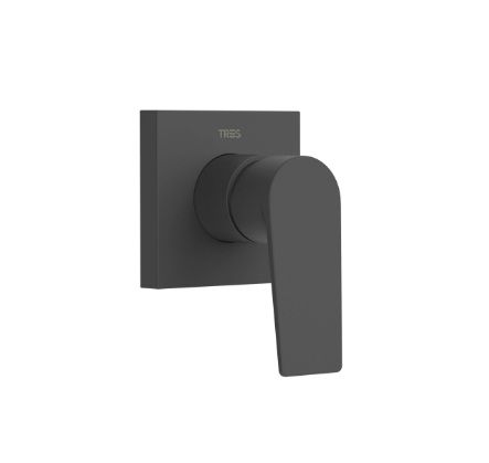 Одноважільний вбудований змішувач (1 канал), чорний матовий, Tres 21117701NM