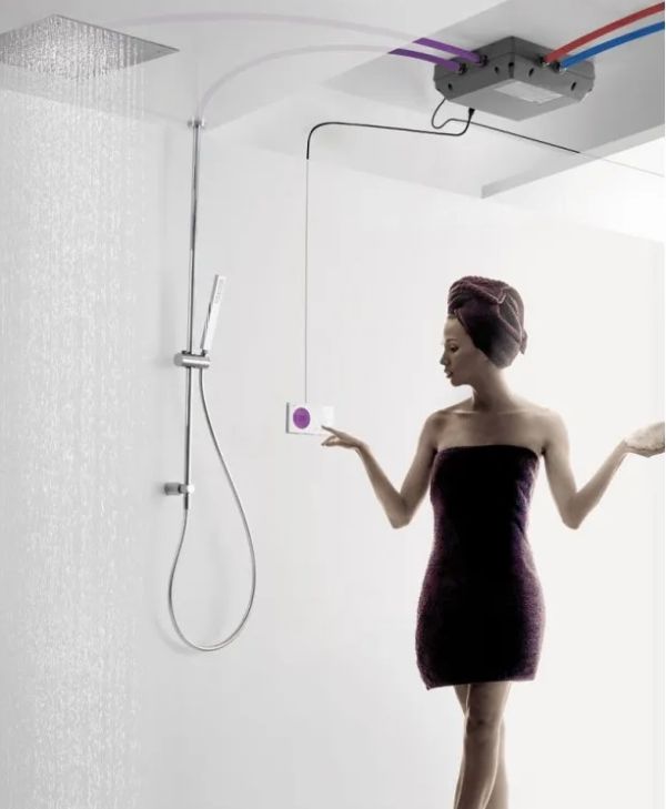 Електронний комплект для душу з термостатом SHOWER TECHNOLOGY BLUE EDITION 09286551NM