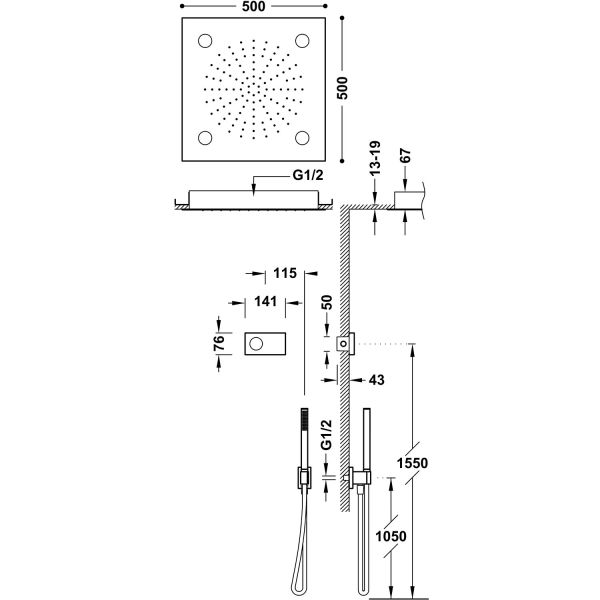 Душова система Tres Shower technology 09286562