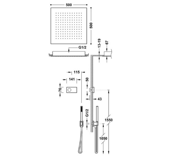 Душова система Tres Shower technology 09286561